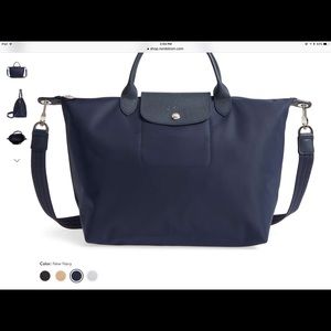 Navy longchamps bag